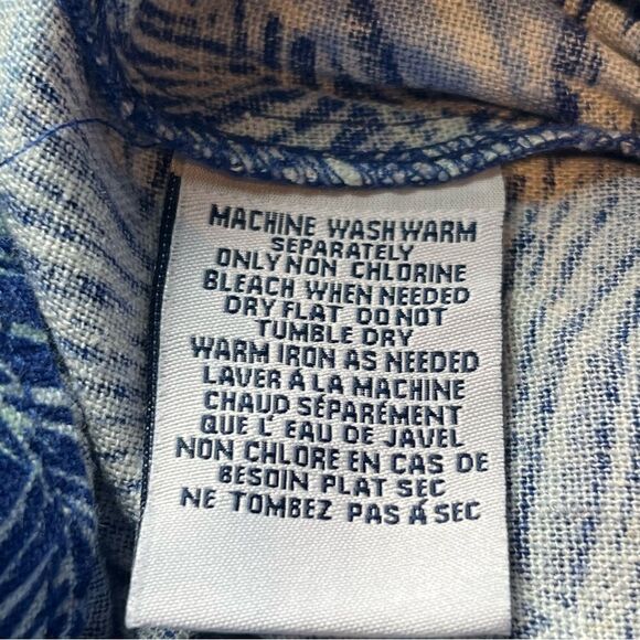 Carribbean Joe Women's Capris Blue TurquoiseLleaf Print Size Medium - Picture 5 of 9